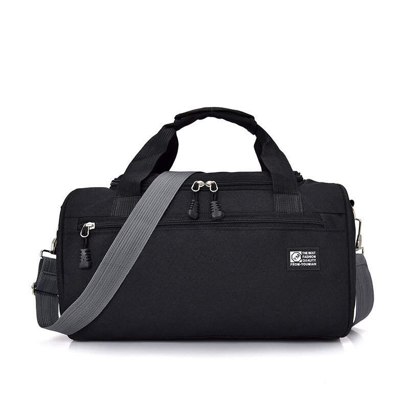 Mannen Reizen Duffle Solid Crossbody Bagage Tas Unisex Draagbare Nylon Handtassen Grote Multifunctionele Schoudertas Voor Mannelijke XA268WC: Black