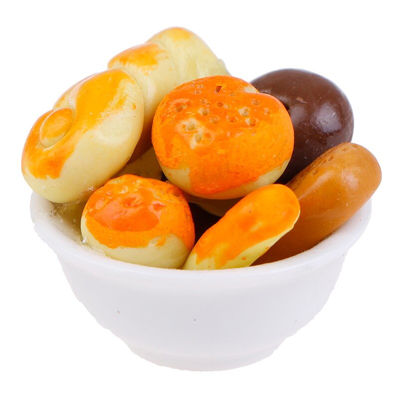 1:12 poppenhuis miniatuur voedsel gereedschap brood toast hond met mand eetkamer bakkerij gebak keuken decoratie fantasiespel speelgoed