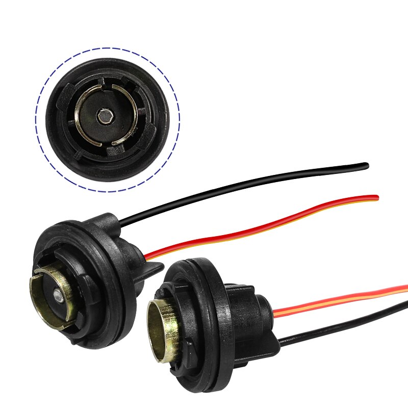 Yccpauto 2 st 1156 ba15s p21w uttag hållare tråd bil blinkers backljus backlampa bas ansluta ledningsnät
