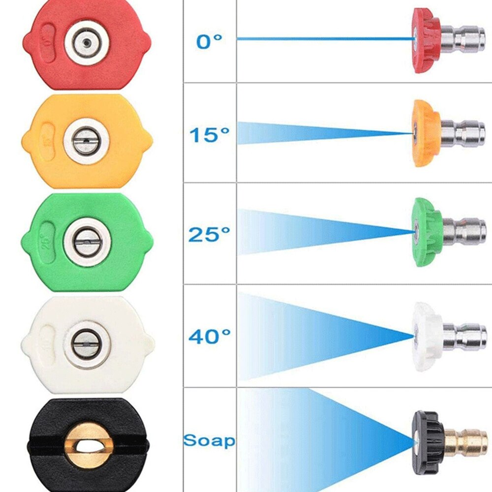 Pressure Car Washer Soap Spray Nozzles Pump Foamer Lance Jet 14mm M22 Socket 1/4" Quick Release Snow Foam Cleaning Tool