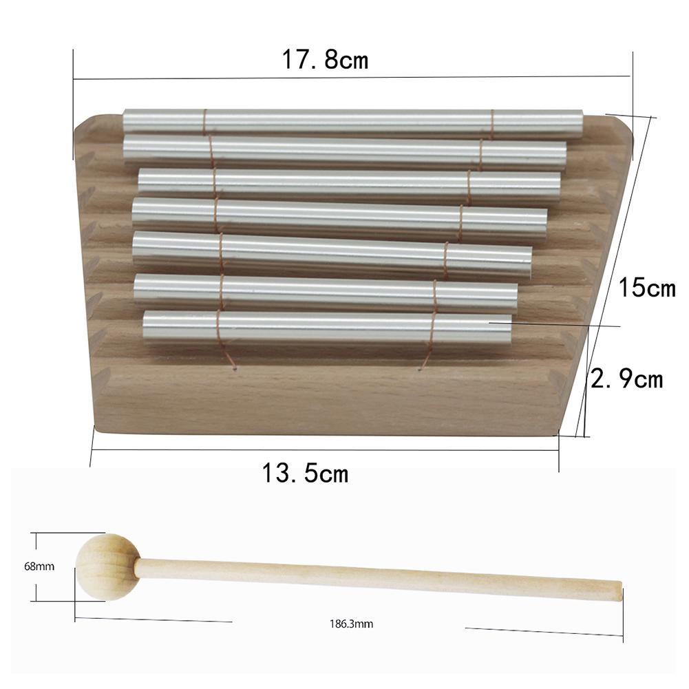 Energy Chime 7-Tone Tabletop Chimes Kids Metal Xylophone Educational Chime Percussion Instrument With Mallet For Classroom Use
