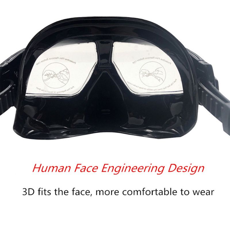 Voksen dykkermaske silikon fridykkingsbriller under vann bergingsmaske