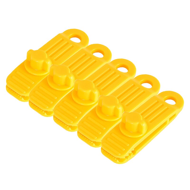 1pc 5PCS/pack Plastic Tent Clips Camp Tent Tarp Clips Outdoor Camping Canopy Kit Awning Set Canvas Tighten Tool Snap Rope Buckle: YE 5PCS