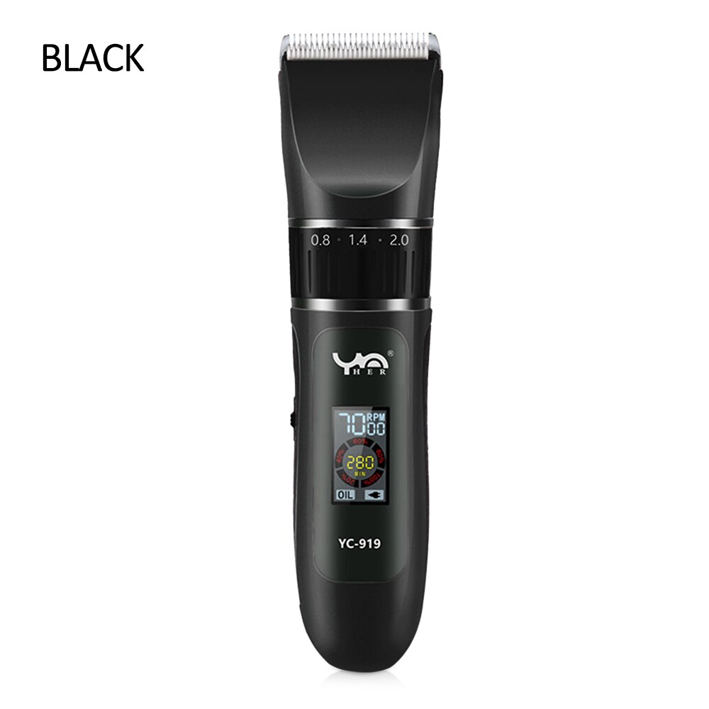 Professionele Waterdichte Tondeuse Baard Trimer Body Gezicht Tondeuse Elektrische Haar Snijmachine Kapsel Voor Mannen Grooming: Black