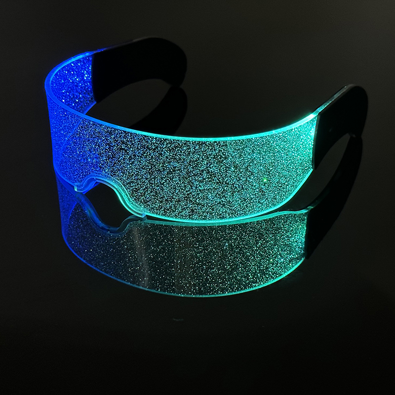Gafas luminosas LED para de cumpleaños, lentes de neón con luz brillante de colores, accesorios intermitentes para Mascarada y concierto, Rave