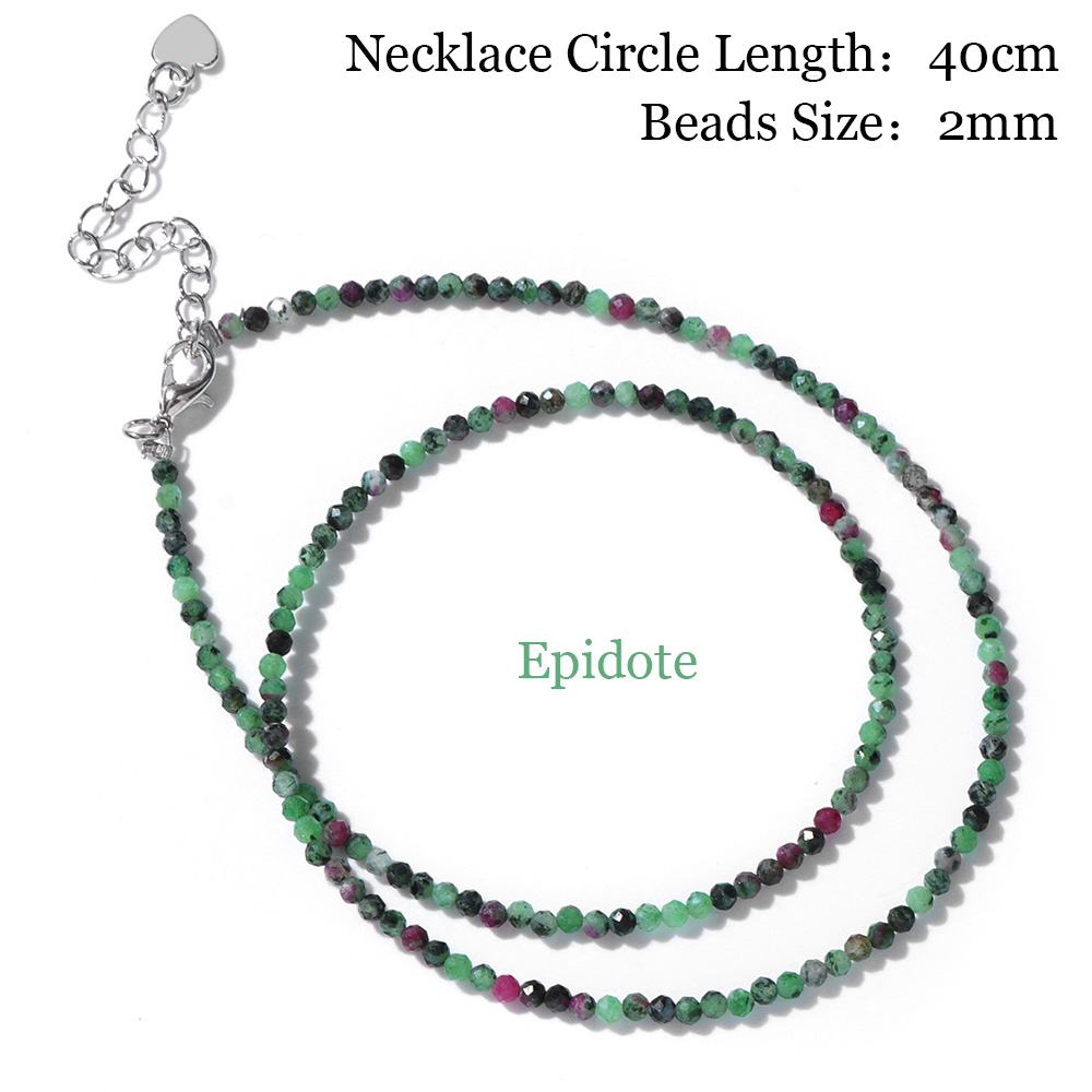 Mini Steen Kralen Ketting 2mm Facet Natuurlijke Agat Quartz Kettingen Vrouwelijke Mode Party Choker voor Vrouwen Meisjes Sieraden