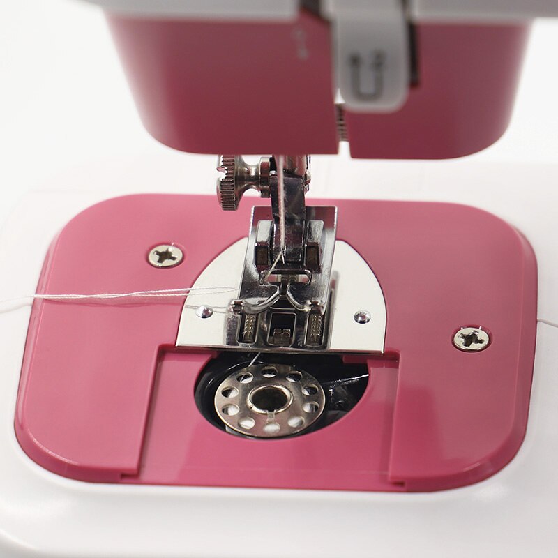 Automatische Huishoudelijke Naaimachine Roze Overlock Naaimachines Batterij Operated 12 Steken DIY