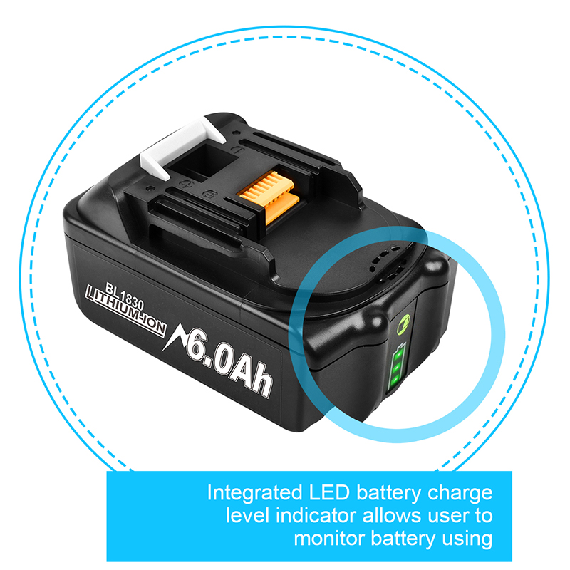 BATTOOL-batería de iones de litio de 18V, 3000mah, para herramientas eléctricas Makita BL1815, BL1820, BL1830, BL1815, BL1815N, BL1820