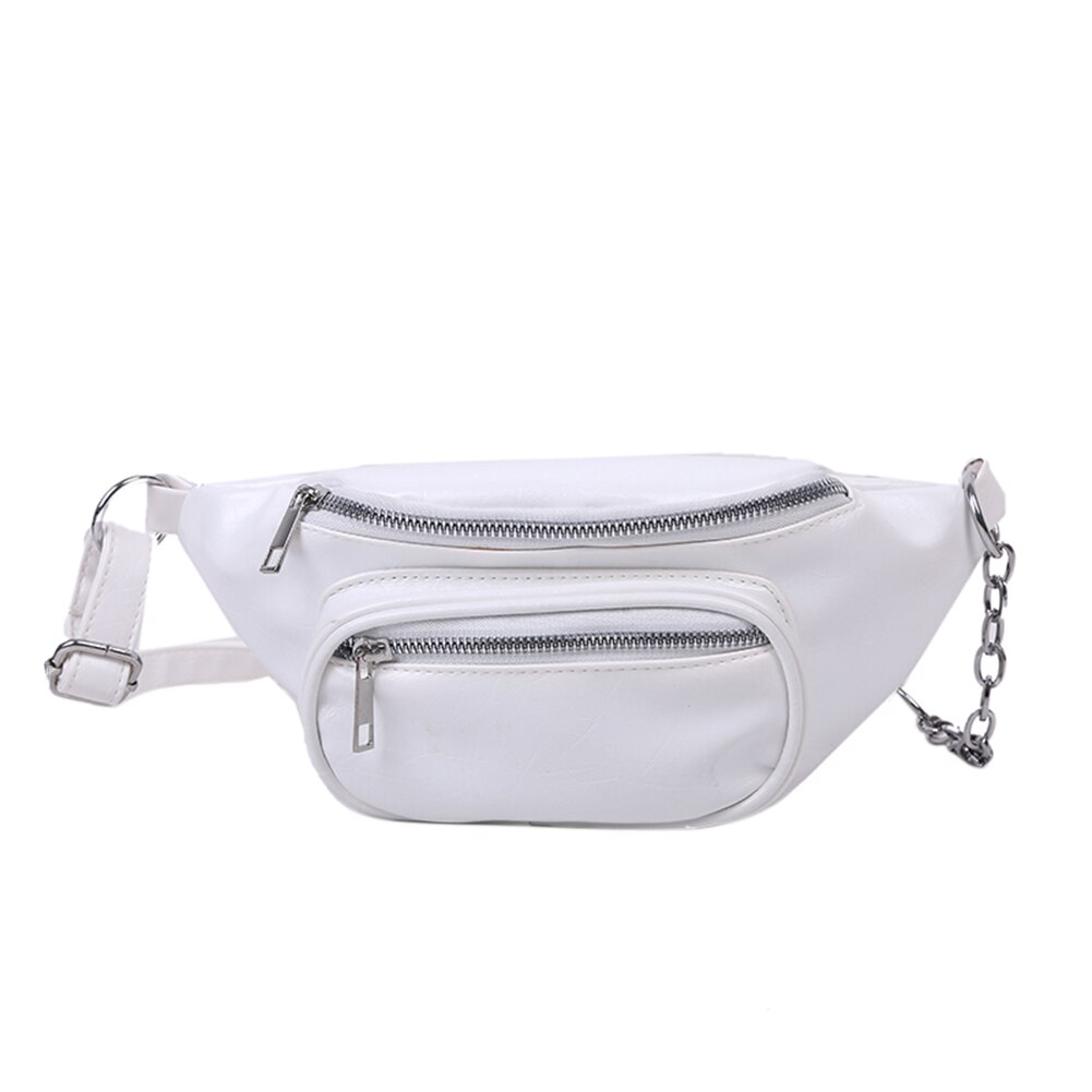 Mädchen Neue Fanny Pack Für Frauen Wasserdicht Taille Taschen Damen Bum Tasche Reise Crossbody Brust Taschen Unisex Hüfte tasche: WHITE