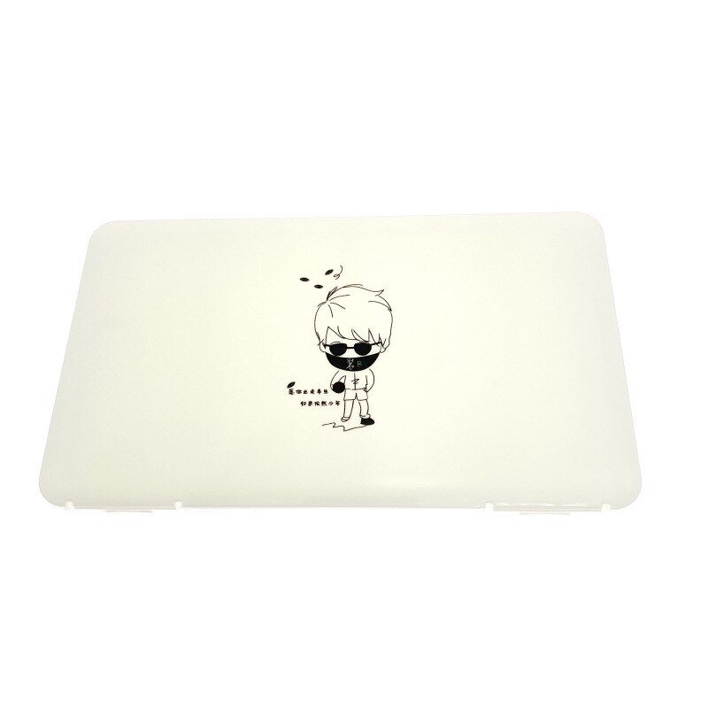 Maske Lagerung Kasten Bunte Karikatur Atemschutz Lagerung Kasten schnappen-auf Tragbare Maske Halfter Verdicken Modell: Weiß C