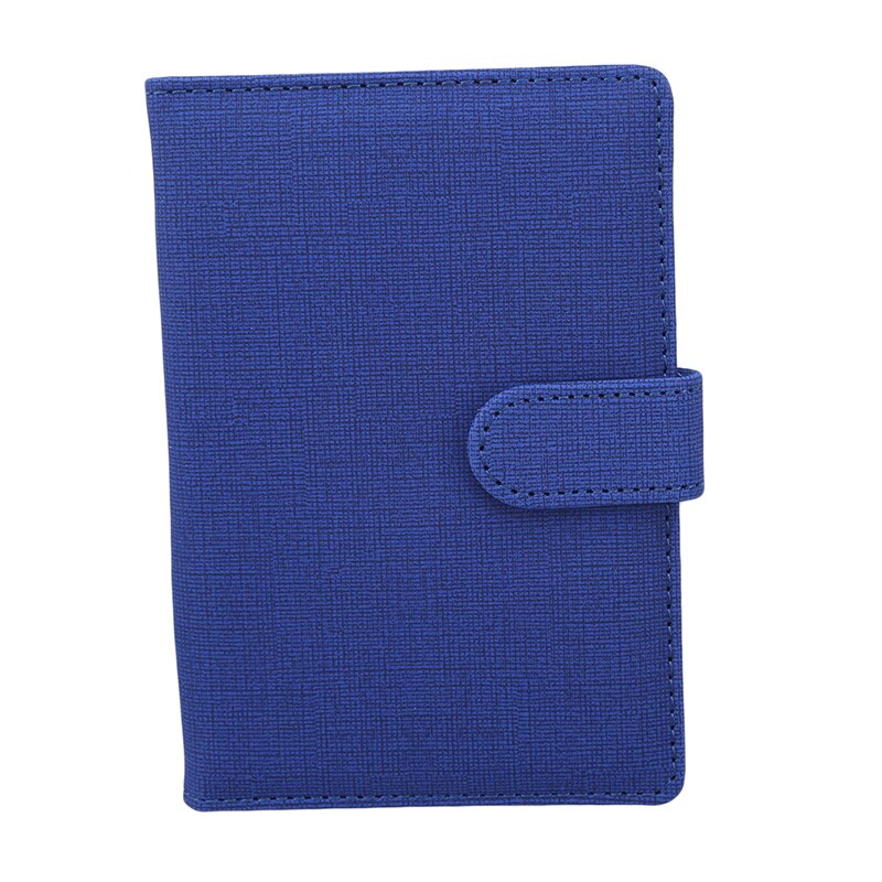PU Cuir Porte-Passeport Carte Coque Couleur Unie Passeport Housse De Protection Couverture de Passeport: Navy blue