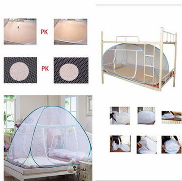 Mongolian Bag Mosquito Net Folding Single Door Pop Up Camping Tent Bed Canopy Mosquito Net Queen King Size Netting Bedding