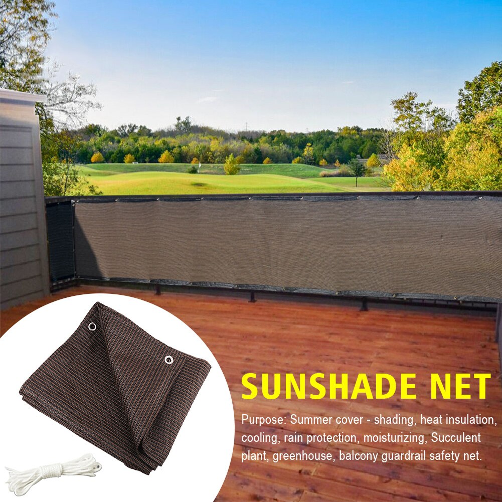 0.9x5m Privacy Screen Safety Succulent Plant Cover With Grommets Home Balcony Greenhouse Anti-UV HDPE Shade Net Outdoor Garden