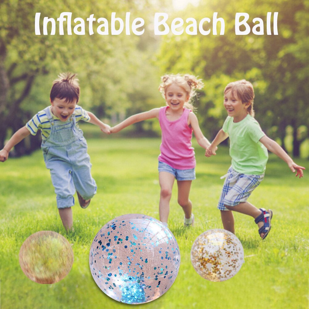 Water Play Inflatable Party Favors Pool Toys Portable PVC Summer Fun Photo Props Glitter Confetti Beach Ball Outdoor Sports