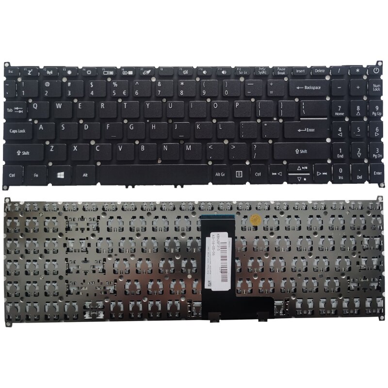 Laptop US Keyboard For Acer Aspire 3 A315-54 A315-54G A315-55 A315-55G A515-52 A515-53 A515-54 N18Q13 N19C1 N19H1 Black: No Backlit