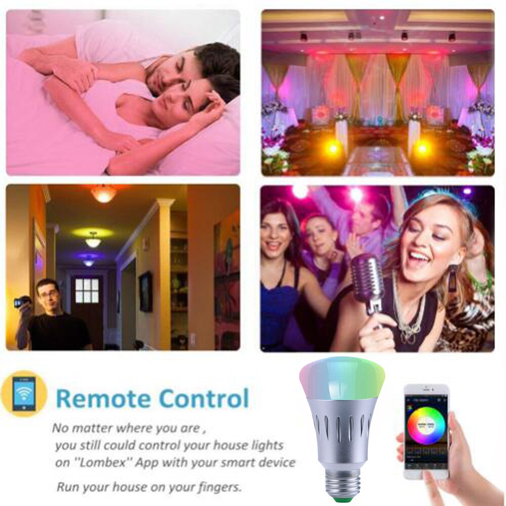 Smart Wifi Led Lampen Dimbare 220V E27 Lamp Alexa Google Home Kleur Veranderende Verlichting App Afstandsbediening Led Lamp rgb Home Deco