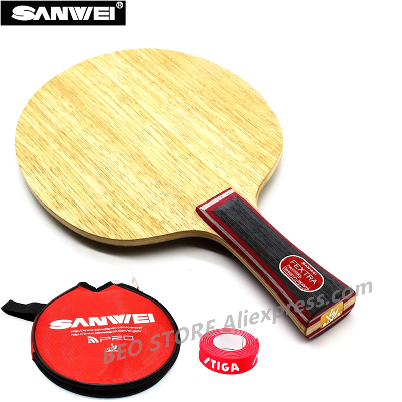 SANWEI – raquette de Tennis de Table FEXTRA 7, 7 lames en bois plaqué, technologie japonaise, Structure stiga clipper CL