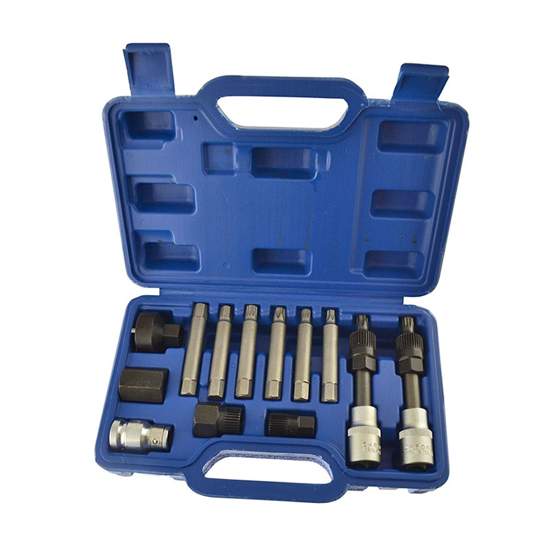 13 pc alternator pulley tool kit Alternator tool set / repair / removal / pulley crankshaft pulley tool