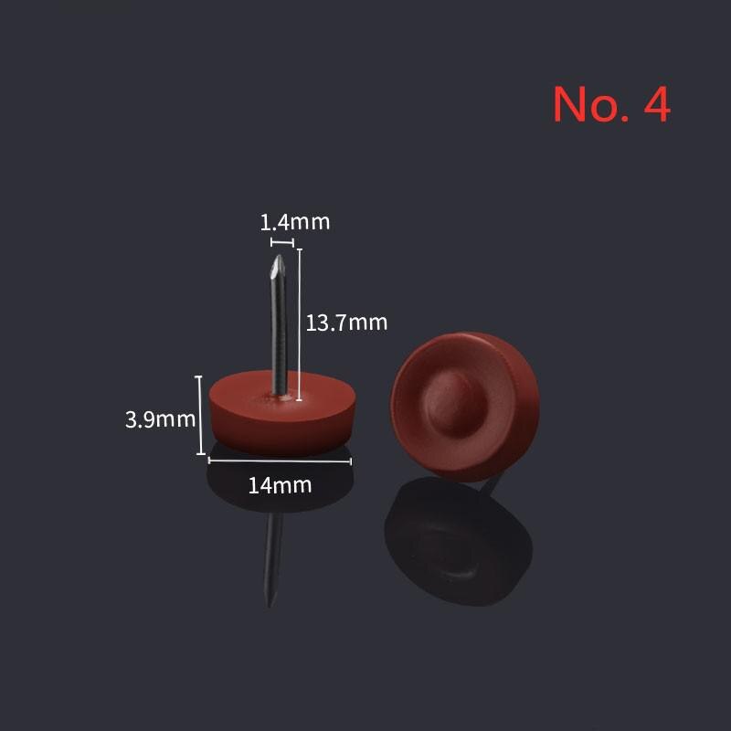 20 Stks/partij 10Mm/14Mm/17Mm Meubels Plastic Voet Nail Sofa Tafel En Stoel Kruk Nylon vocht Proof Antislip Pad Geluid Anch: No. 4