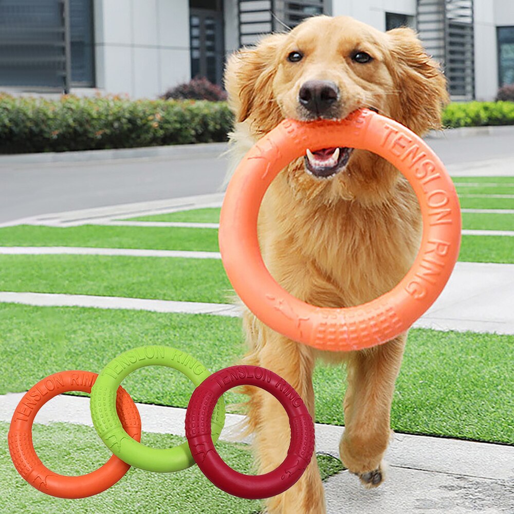 EVA Dog Training Ring Puller Pet Flying Discs Resistant Bite Floating Toy Puppy Outdoor Interactive Game Playing Products Supply