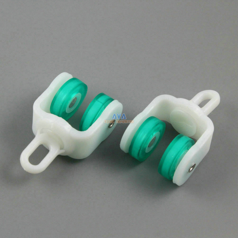 50 Pieces Curtain Track Roller Curtain Track Slide Gliders 20x34mm