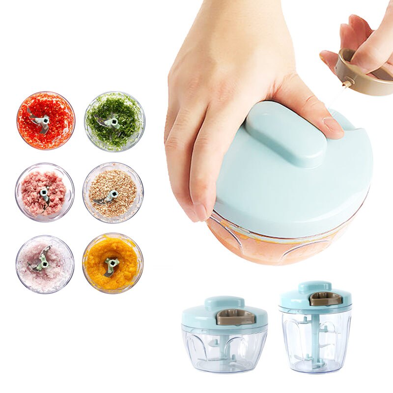 500Ml/900Ml Keuken Handmatige Vlees Snijmachine Hand-Power Voedsel Chopper Vleesmolen Mixer Blender Om Chop Vlees fruit Groente Noten Shredders