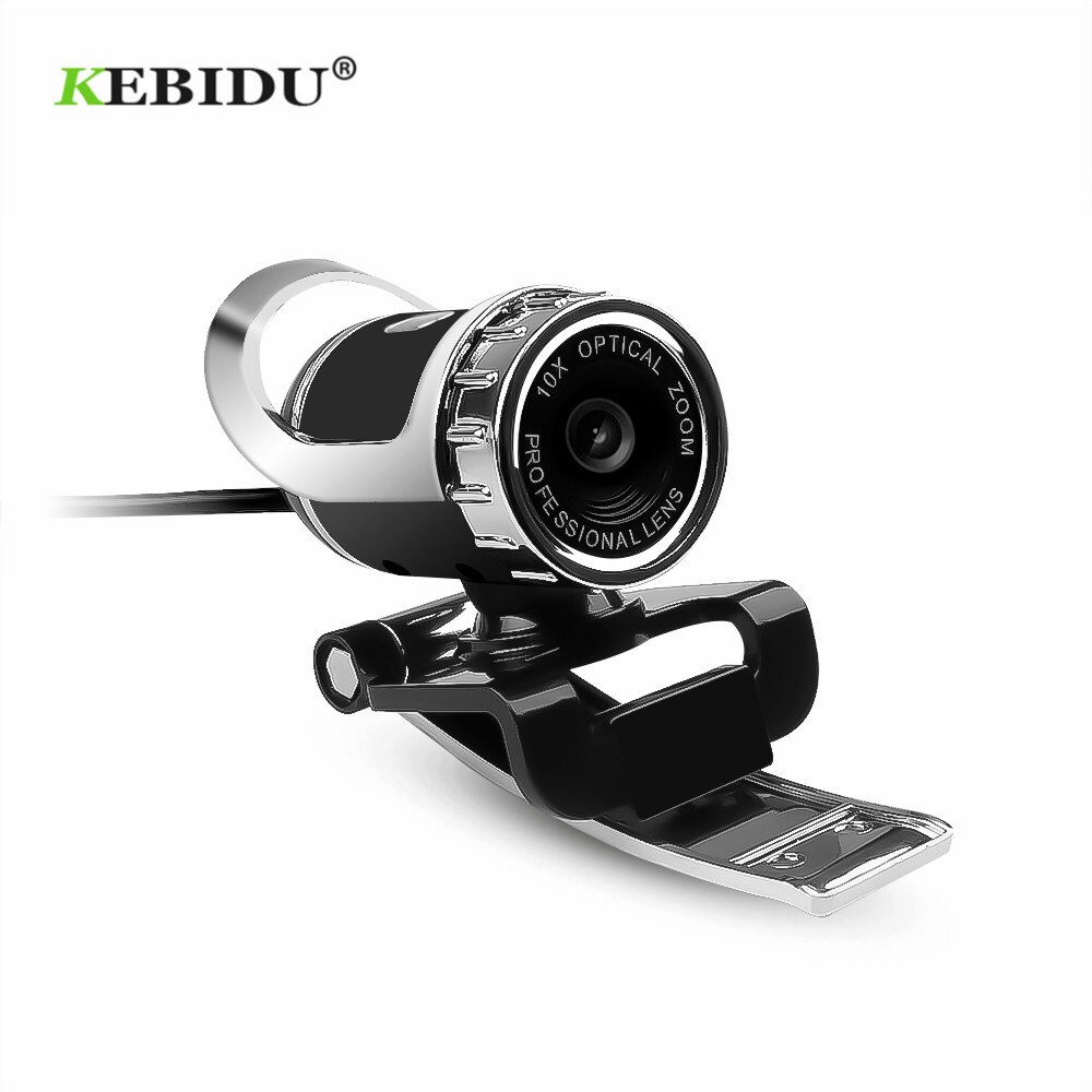 Kebidu 360 Graden Usb 12M Hd Camera Web Cam Clip-On Digital Video Webcamera Met Microfoon voor Computer Pc Laptop
