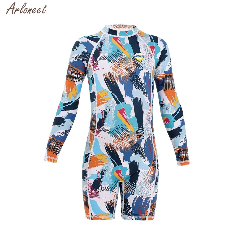 Girls Swimwear Summer Kids Baby Girls Boy One Piece Sun Protection Rash Guard UPF 50+ Swimsuit Wetsuit Beachwear