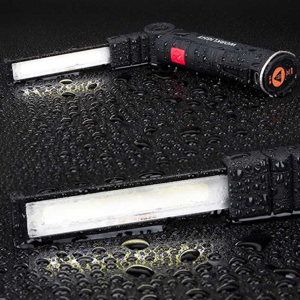 Super lyse cob led lommelygte lys med stærk magnetisk krog lys til udendørs rejse nat ridning fabrik