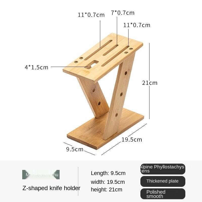 Bamboo Knife Holder, Knife Holder, Storage Rack, Dish Rack, Household Kitchen Supplies, Multi-function Knife Holder
