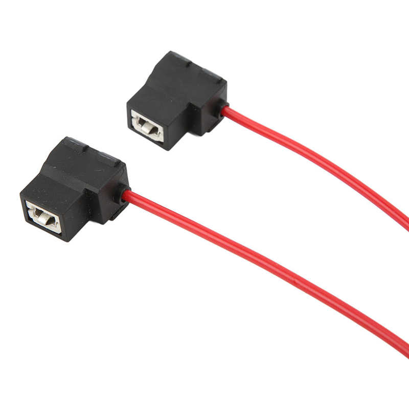 Ampoule H1 femelle, prise coudée, Plug and Play avec faisceau de câbles 1 mm² pour DC 12V-24V 2 pièces