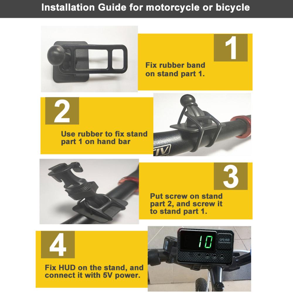 Auto HUD Digitale GPS Tacho Auto Kopf hoch Anzeige Sicherheit Alarm Wasser temp Überdrehzahl MPH/KM/H Warnung Alarm