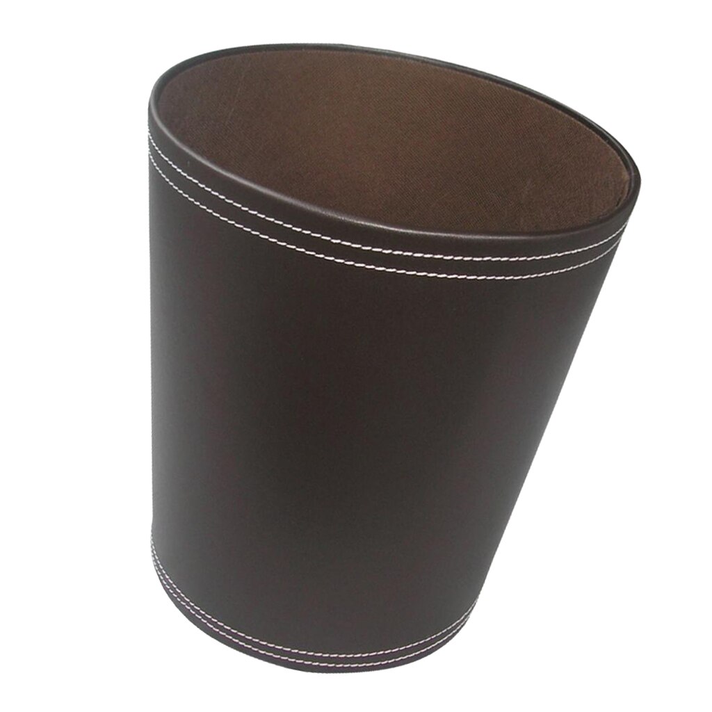 Coffee/Cubo de cuero PU negro, Rubbis, contenedor de residuos de estilo Retro h, cubo de basura,