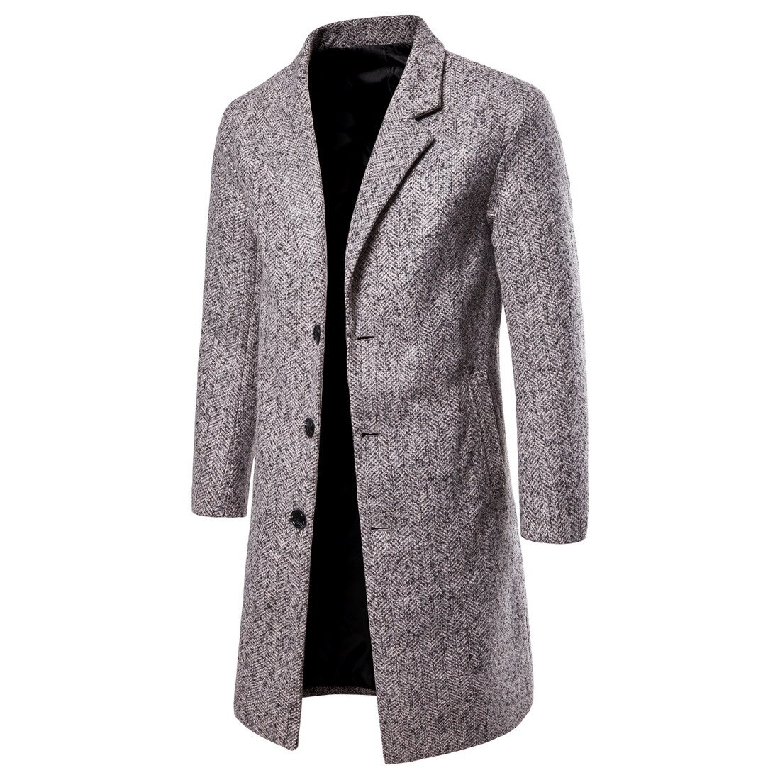 Men Wool Blends Coats Autumn Winter Men's Wool Jacket Luxurious Brand Clothing Long Trench Overcoats Men Clothing