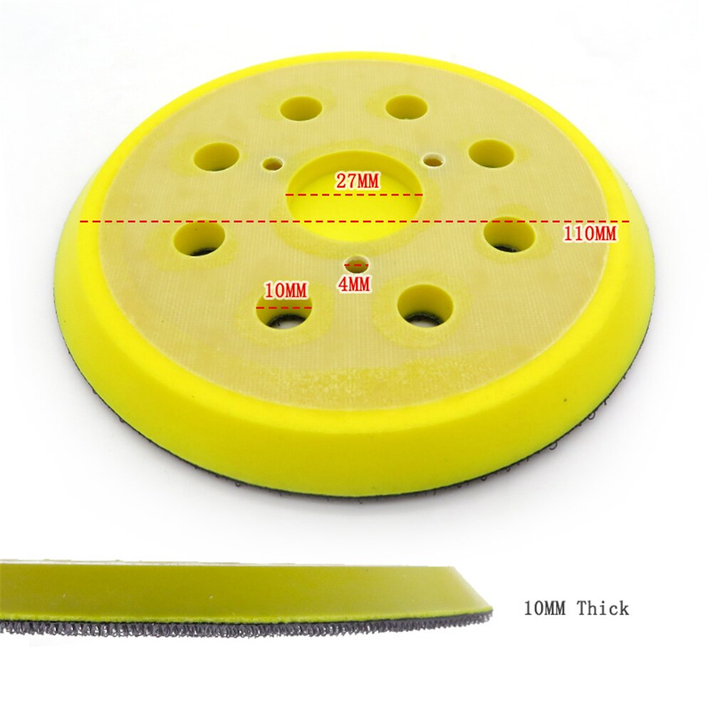 Poliwell 5 tommer 125mm 8 hull 3 4 spiker støtte pad bøyle & amp; løkkeslipeputer for slipeskiveholder kraftsliper polerverktøy