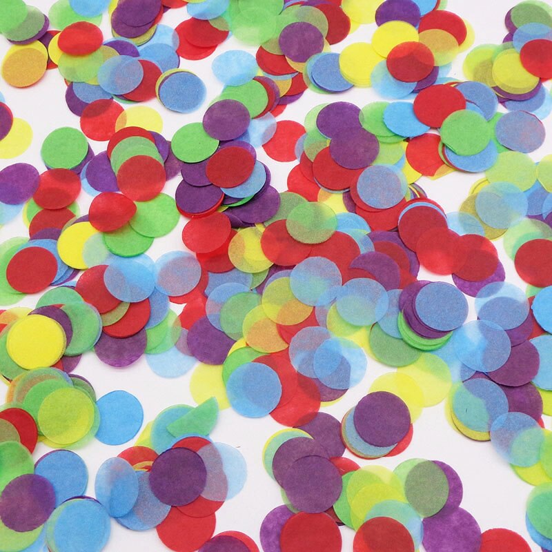 15 g/paczka okrągłe papierowe konfetti mieszane kolor koła kropki tkanki na jasne balony wydarzenie Baby Shower ślubne dekoracje na przyjęcie urodzinowe: Classic rainbow