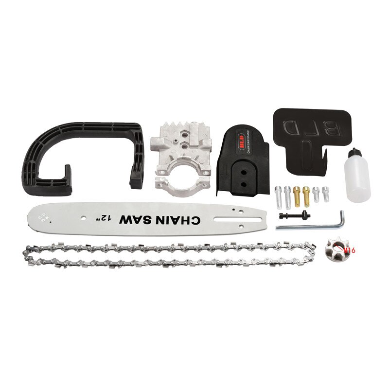 11.5/12 pouces support de tronçonneuse changé 100 125 150 meuleuse d'angle électrique M10/M14/M16 en scie à chaîne ensemble d'outils électriques pour le travail du bois: M16