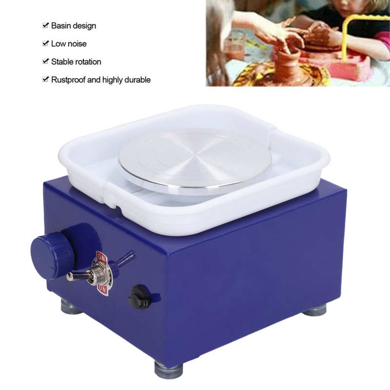 Electric Pottery Wheel Machine Mini Pottery Wheel Highly Durable Pottery Machine for Home School Ceramic Work DIY
