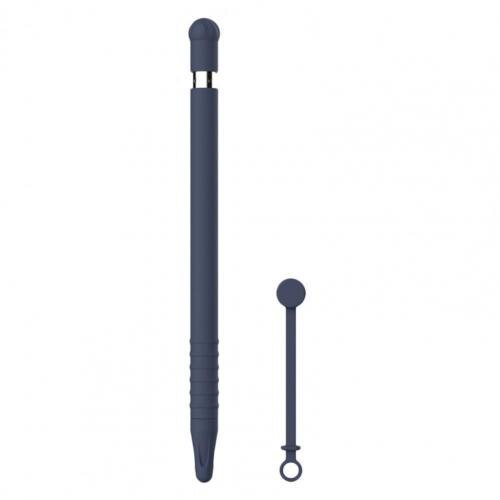 4 Stks/set Cover Slijtvaste Schokbestendig Siliconen Draagbare Etui Voor Apple Potlood 1: Midnight Blue