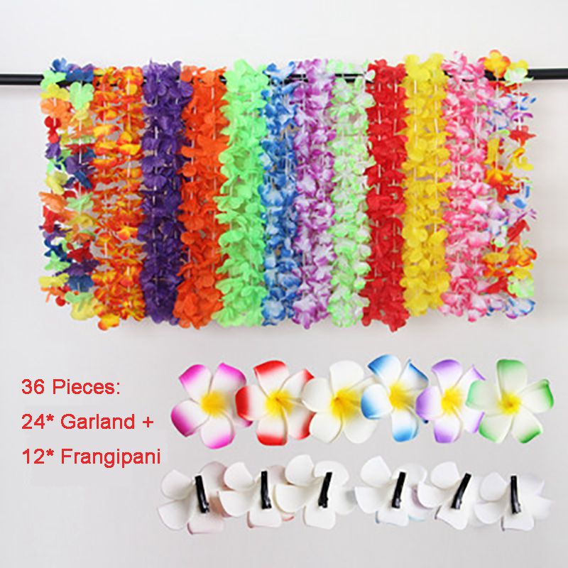 Ghirlanda hawaiana Collana Artificiale Ghirlanda di Fiori della Gomma Piuma di Plumeria Hawaii Fiori Leis Rifornimenti Del Partito di nozze Spiaggia Divertimento corona: 03