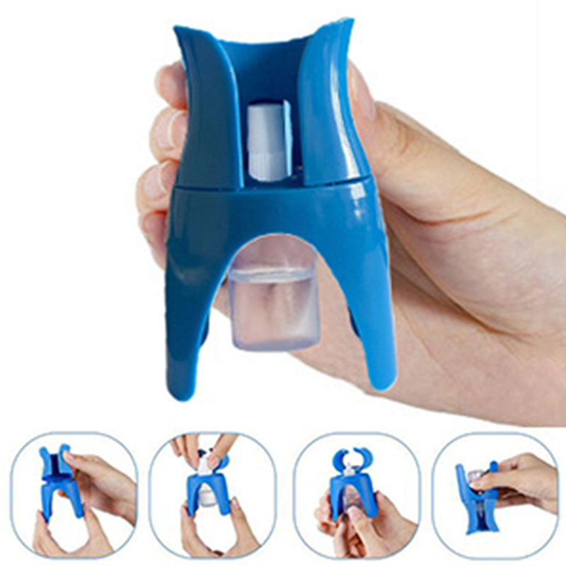 Oogdruppelhouder, hulpmiddel voor oogdruppelflesjes, oogzalfhouder, ooghulpmiddel, applicator, oogverzorgingshulpmiddel