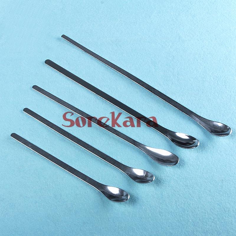 Stainless Steel Medicinal Spoon Length 16mm 18mm 20mm 22mm 25cm Experiment Pharmacy Lab Use