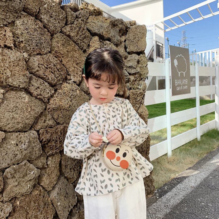 ¡Novedad de otoño-20! Camisa para niña, camisa delicada con hojas, ropa para niños de 3 a 8 años.