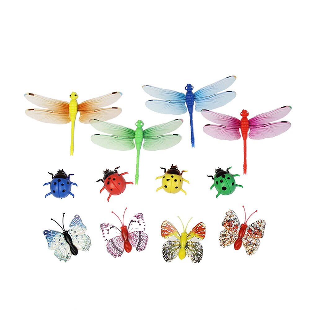 Koelkast Sticker Pvc Dragonfly Shape Muurtattoo Muursticker Afneembare Thuis Kwekerij Outdoor Hekken Tuin Gazon Diy Decor 4 Stuks: 5