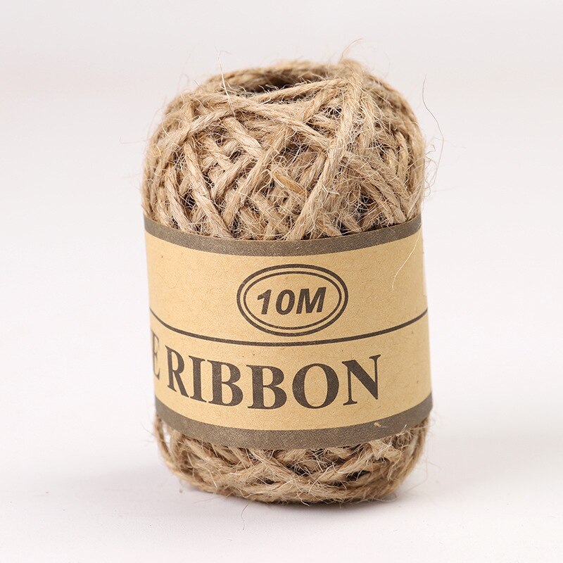Corde de jute en chanvre 10 mètres, bricolage couture macramé fil de ficelle de couleur vase décoration Textile de maison artisanat fait à la main accessoires 1mm: Natural color rope