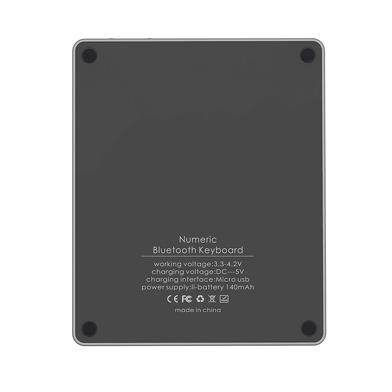 Bluetooth-compatible Wireless Numeric Keypad Mini Numpad Alloy Ultra-thin Wireless Keyboard for PC Accounting Tasks