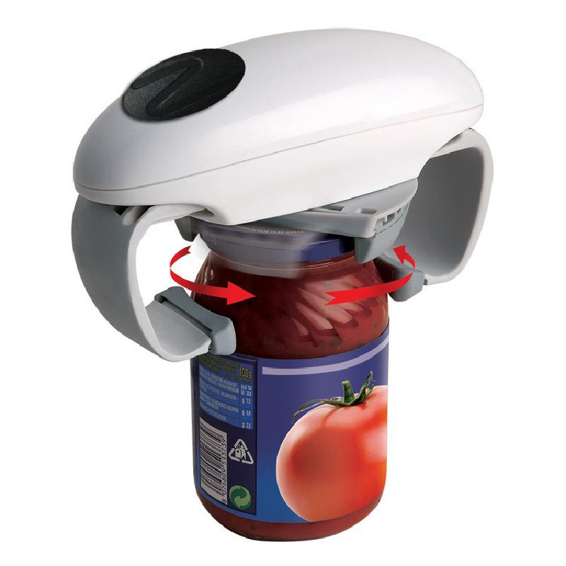 Onetouch elektrische automatische flesopener voor vrouwen en ouderen, speciaal elektrisch gereedschap, kan glazen flesdoppen openen met een diameter van 28-103mm inch: A