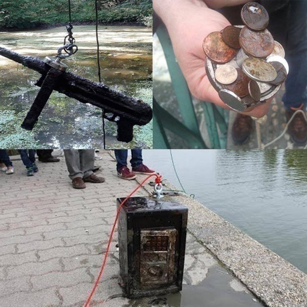 Imanes de salvamento potentes de doble cara, 80Kg-150Kg, para pesca en Lago, Magne permanente de neodimio