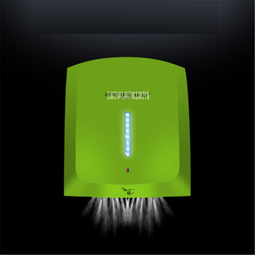 A904 Fully Automatic Induction Hotel Home Bathroom Hand Dryer 1800W power and Cold Hand Drying Machine 220V White/gold: Green
