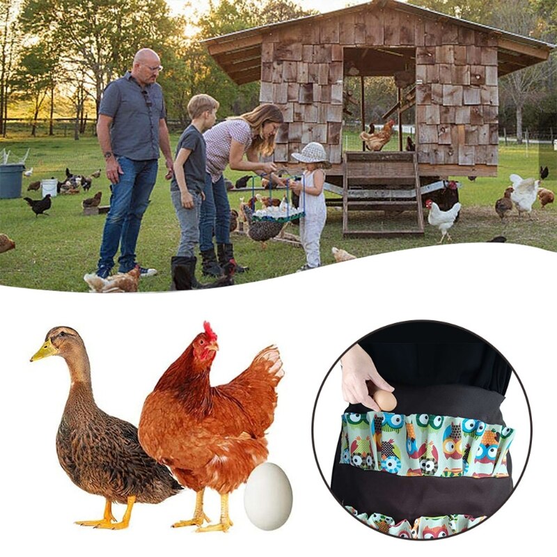 Egg Collecting Harvest Apron Farm Work Aprons for Hens Duck Goose Eggs Pockets